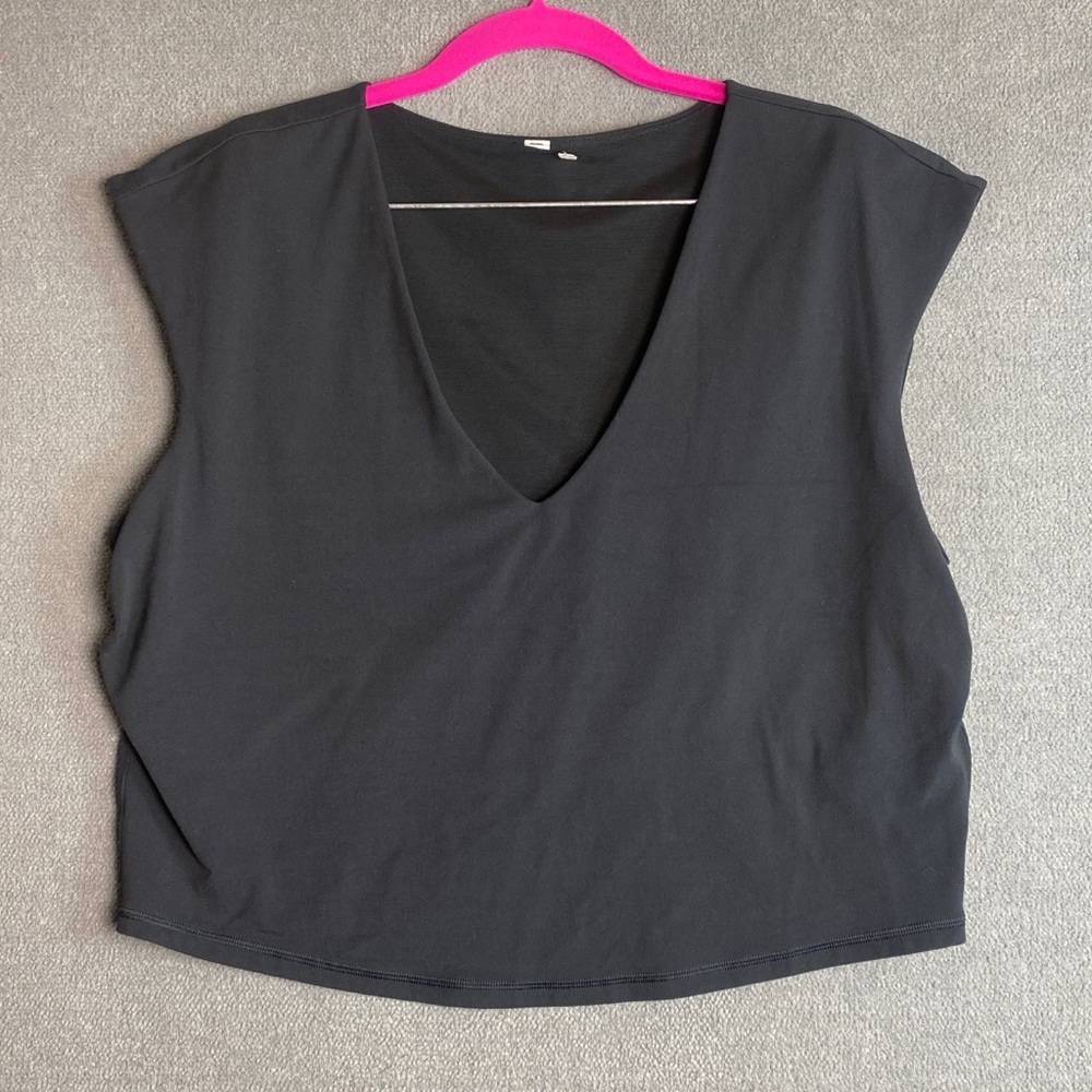 Athleta Transcend Vital V-Neck sleeveless cropped top size 1X